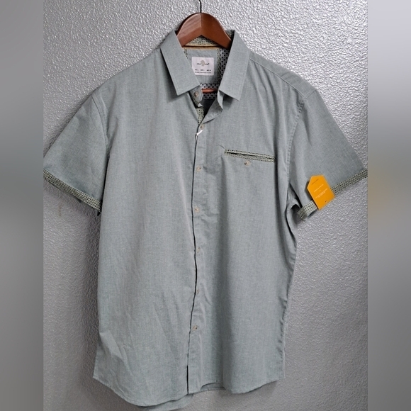 NWT Craft & Flow Button Up Short Sleeve Shirt  Size L - Picture 9 of 13